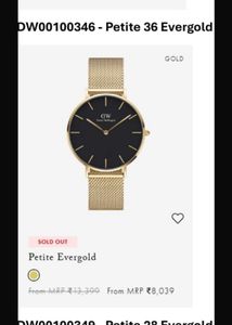 Orignal Daniel Wellington Watch - Gold &amp; Blac