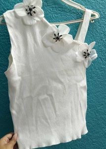 Floral Embellished Knit Top