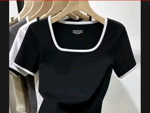Black Ribbed Crop Top
