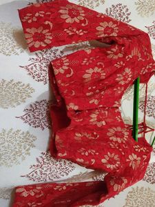 Red Floral Blouse❤️