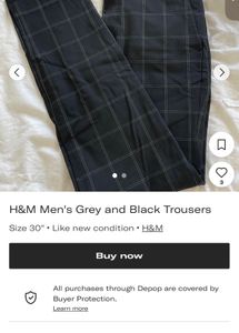 H&M Men's Plaid Trousers