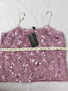 Purple Color Sequin New  Top