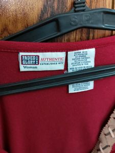 Maroon Cowboy Top