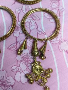 Golden Bangles with Charms for women