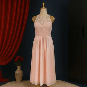 Elegant Pink Lace Dress