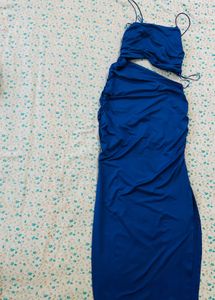 Blue Cutout Bodycon Dress