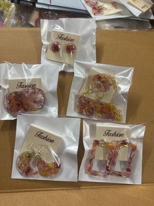 Handmade Floral Resin Earrings 5 pairs combo