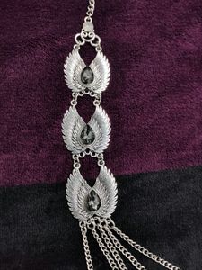 grey metal necklace