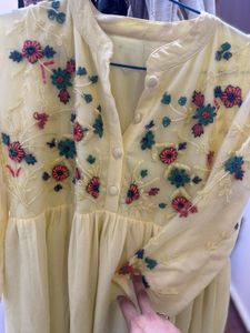 Yellow Embroidered Dress