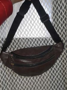Brown Leather Waist Bag