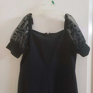 SHEIN net sleeves Black Jumpsuit for girls (5