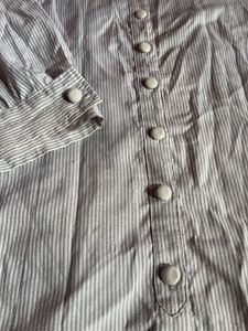 Slim-fit button up cotton shirt with stripe