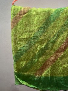 Elegant Green chiffon saree