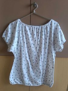 Off-shoulder White Top