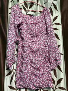 Floral Ruched Mini Dress