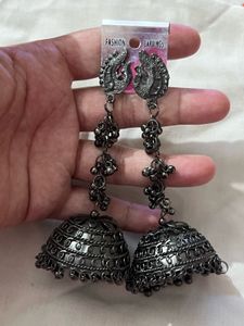Peacock Jhumka Earrings