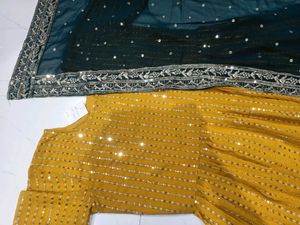 Elegant Mustard Anarkali Suit Set