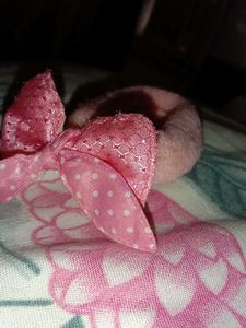 Pink Floral Hair Tie