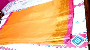 Elegant  Silk Gold Saree