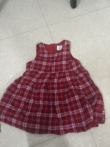 Red Plaid Girls Dress