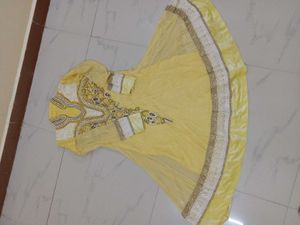 Elegant Yellow Embroidered Anarkali