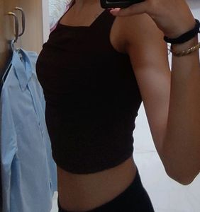 Extremely Trendy, Ribbed Brown Top From LittleBoxIndia
