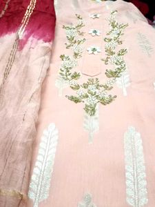 Beautiful Party Wear Unstitched Suit for Sale