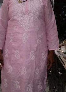 Baby Pink Chikankari Kurta