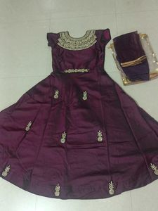Party Wear New Gown Wine Colour