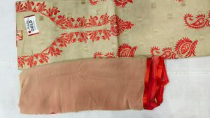 Unstitched Ladies Chanderi Silk Suit Dupatta