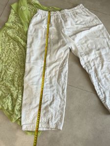 Lime Green Embroidered Kurti Set