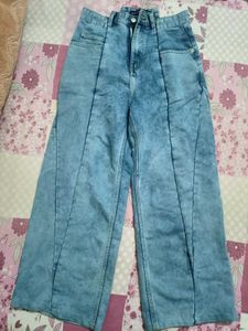denim Wide Leg Jeans