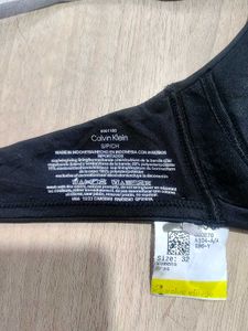 Calvin Klein Underwear Black Logo Regular Fit Bra