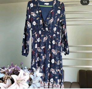 Rayon blue maxi dress