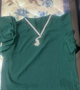 Emerald Green Top ( Only One Time Wear)