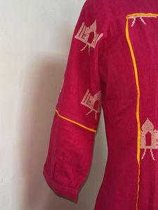 Elegant Pink Printed Kurta