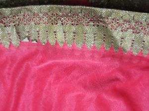 Peach With Golden Saree