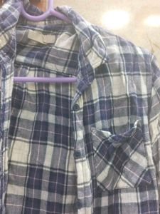 blue checks shirt