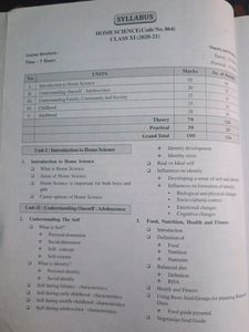 Home Science 11th Class Book