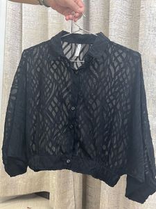 Black Sheer Top