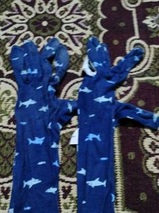 Cotton Shark Print Baby Romper