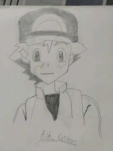Ash Ketchum Pencil Drawing