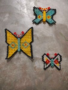 Beaded Butterfly Brooches