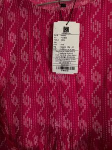Janasya Printed Tiered Dress With Waist Tie-up