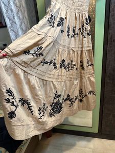 Anthropologie Embroidered Midi Dress