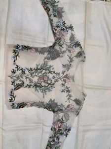 Floral Embroidered Sheer Top