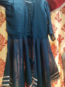 Elegant Blue Kurta Palazzo Set