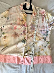 Vintage Floral Print Camp Shirt