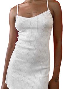 Bow White Cami Slip Dress