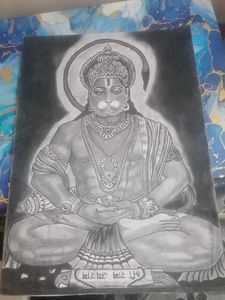 Pencil Drawing of Hanuman